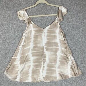 Sophia camisole top abstract print satin romantic feminine S babydoll Y2K boho